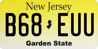 NJ license plate B68EUU
