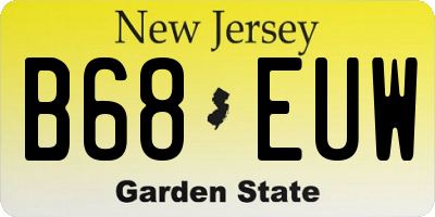 NJ license plate B68EUW