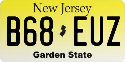NJ license plate B68EUZ