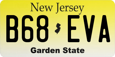 NJ license plate B68EVA