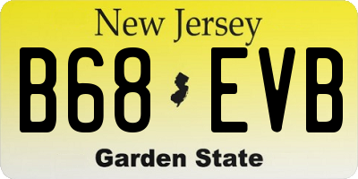 NJ license plate B68EVB