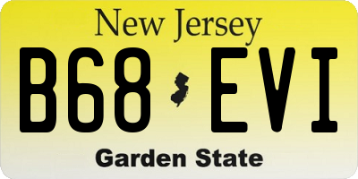 NJ license plate B68EVI