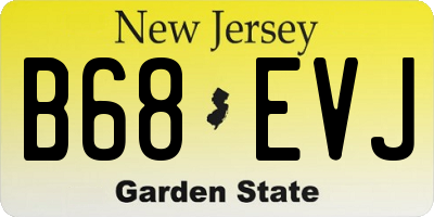NJ license plate B68EVJ