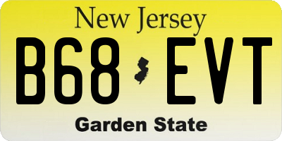 NJ license plate B68EVT