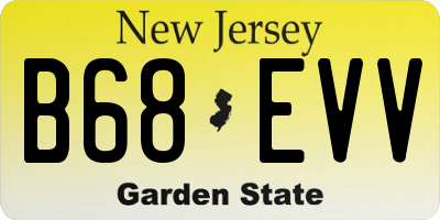 NJ license plate B68EVV