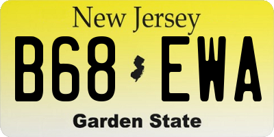 NJ license plate B68EWA