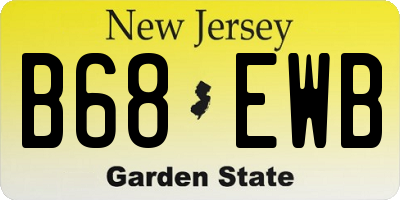 NJ license plate B68EWB