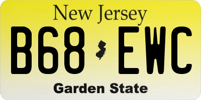 NJ license plate B68EWC