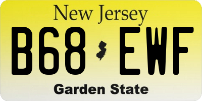 NJ license plate B68EWF