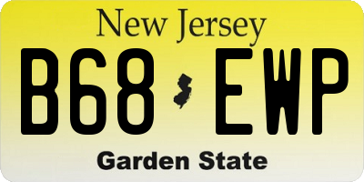 NJ license plate B68EWP