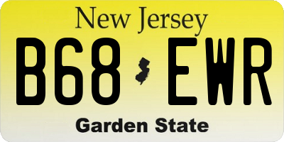 NJ license plate B68EWR
