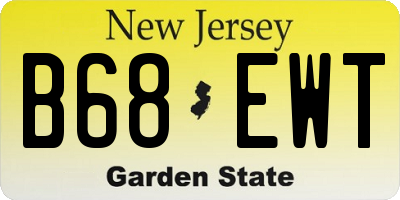 NJ license plate B68EWT