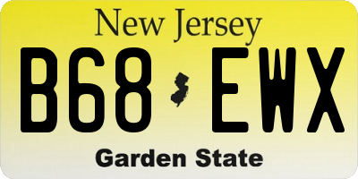 NJ license plate B68EWX