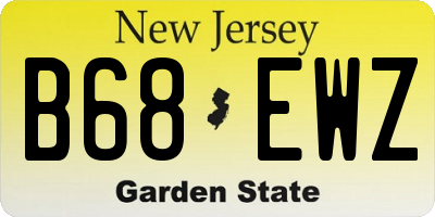 NJ license plate B68EWZ
