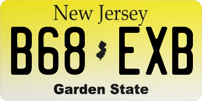 NJ license plate B68EXB