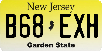 NJ license plate B68EXH