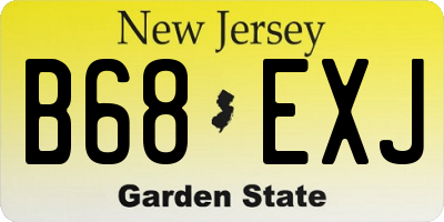 NJ license plate B68EXJ
