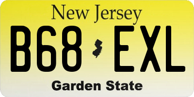 NJ license plate B68EXL