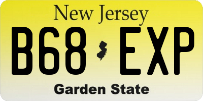 NJ license plate B68EXP