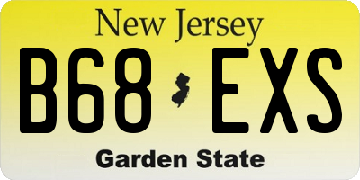 NJ license plate B68EXS