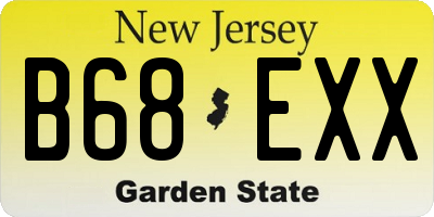 NJ license plate B68EXX