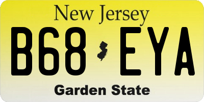 NJ license plate B68EYA
