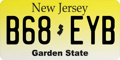 NJ license plate B68EYB