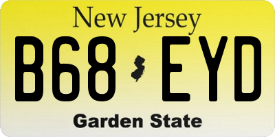 NJ license plate B68EYD