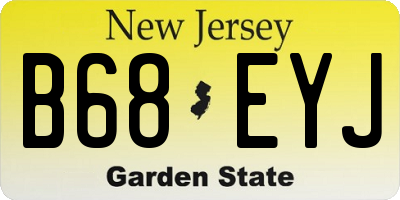 NJ license plate B68EYJ