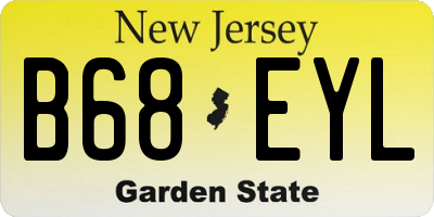 NJ license plate B68EYL