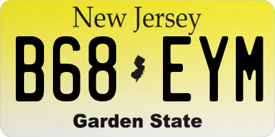 NJ license plate B68EYM