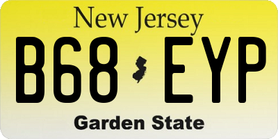 NJ license plate B68EYP
