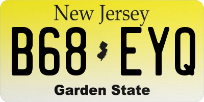NJ license plate B68EYQ