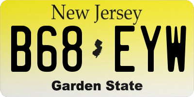 NJ license plate B68EYW
