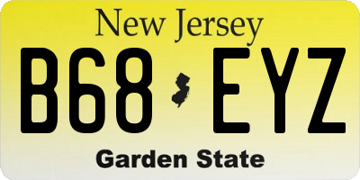 NJ license plate B68EYZ