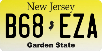 NJ license plate B68EZA