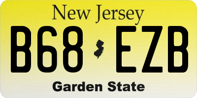 NJ license plate B68EZB