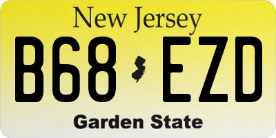 NJ license plate B68EZD
