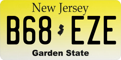 NJ license plate B68EZE