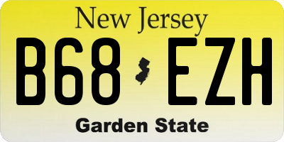 NJ license plate B68EZH