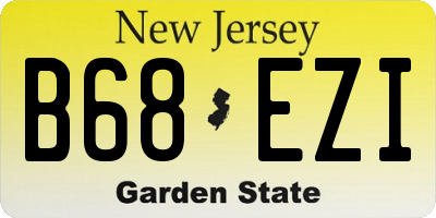 NJ license plate B68EZI