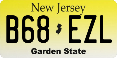 NJ license plate B68EZL