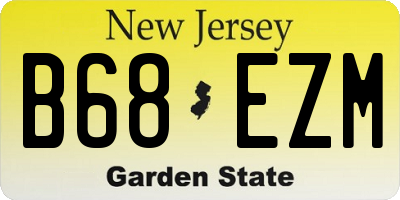 NJ license plate B68EZM