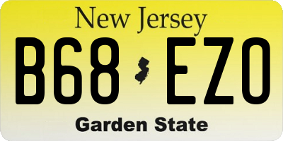 NJ license plate B68EZO