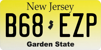 NJ license plate B68EZP