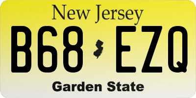 NJ license plate B68EZQ