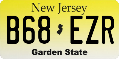 NJ license plate B68EZR