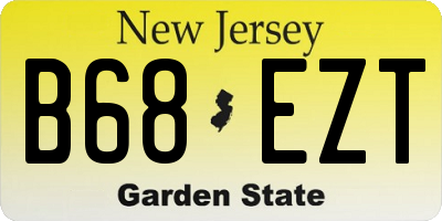 NJ license plate B68EZT