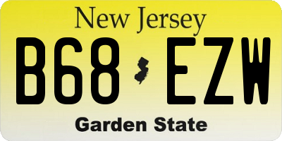 NJ license plate B68EZW