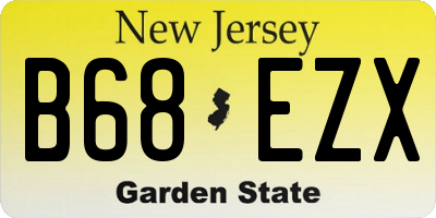 NJ license plate B68EZX